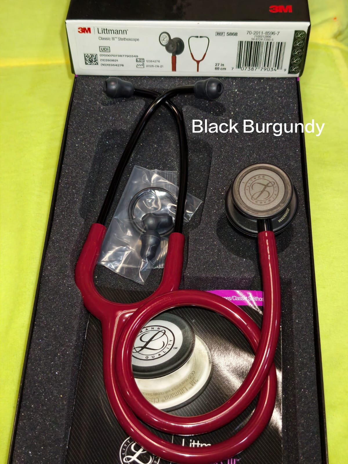 3M Littmann Classic III — Black Burgundy